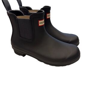 Hunter Womens Original Chelsea Waterproof Rain Boots NAVY BLUE Sz US 6 EU 37 NIB